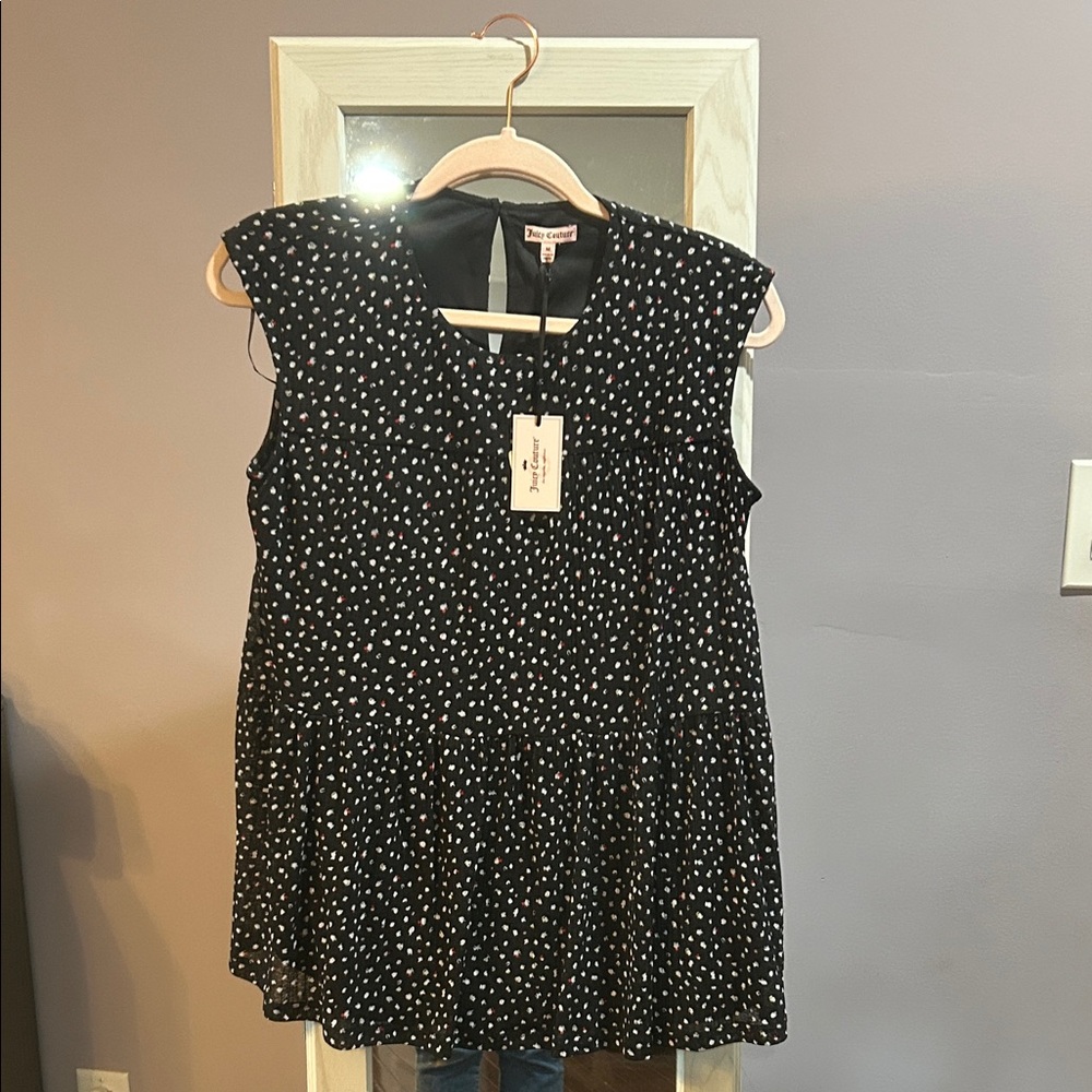 Juicy Couture Black Dress with Colorful Dots
